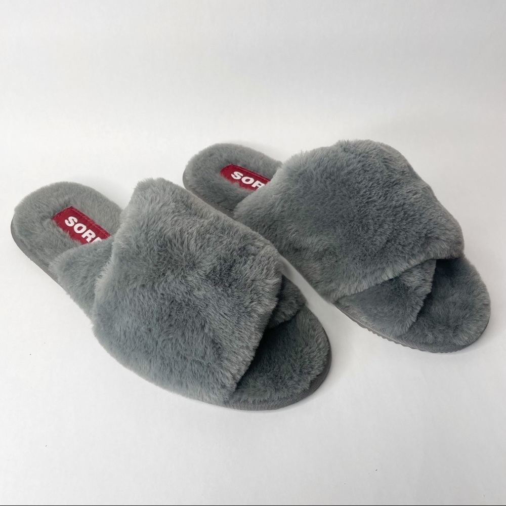 Sorel Go-Mail Run Gray Slippers Size 8